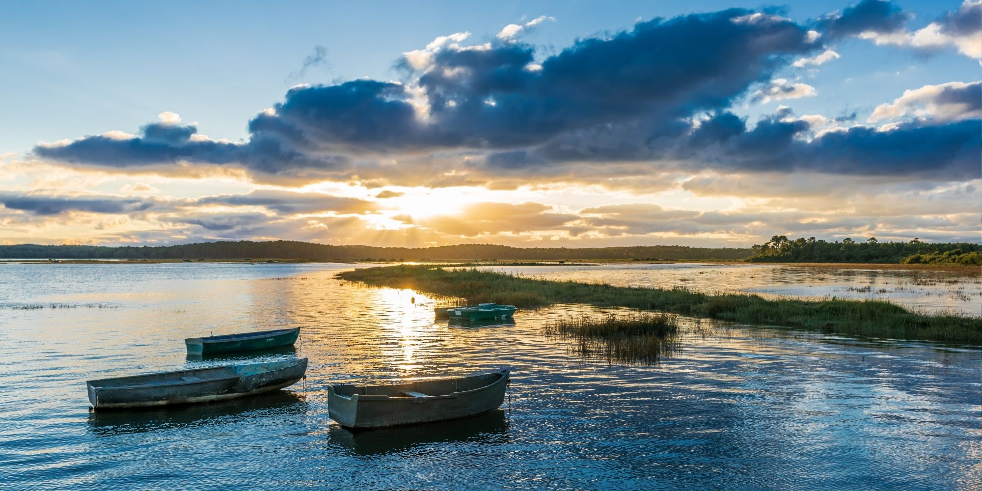 Coucher de soleil à Arès